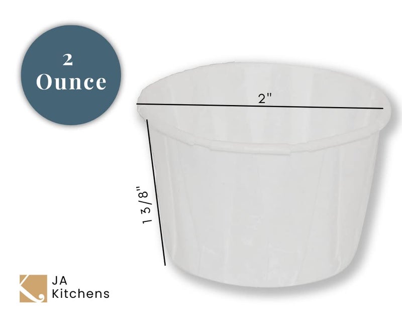 JA Kitchens Set of 500 2 oz, Paper Souffle Portion Cups - Image 2